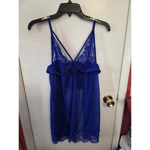 Shirley Of Hollywood Stretch Lace & Mesh Babydoll Size Medium